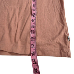 Vans Off The Wall T-Shirt Mens Peach Graphic M Crew Neck Long Sleeve Streetwear