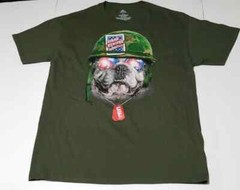 Way Celebrate Mens Army Green Bulldog Stars Stripes & Winning Fights XL/XG 46-48