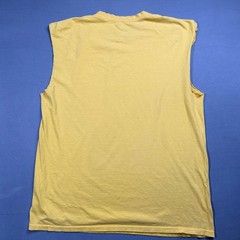 DC Geometric Logo Sleeveless Muscle T-Shirt Top Yellow XL