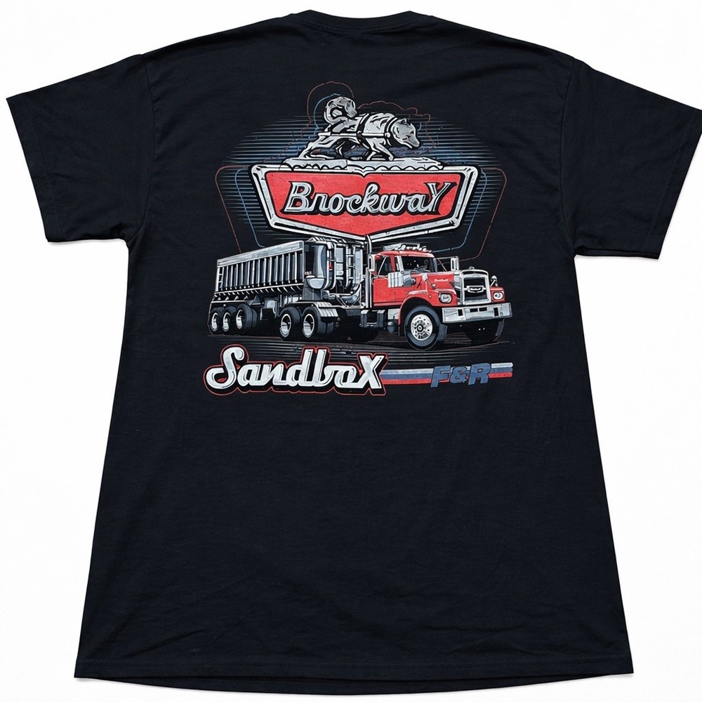 Brockway Truck T-shirt Men’s 3x Black Short Sleeve Graphic Print Crew Neck Tee