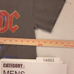 ACDC Band Crew Neck Short Sleeve Graphic T Shirt Mens Size Small S Gray