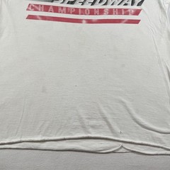 Vintage Speedway Racing Shirt Mens Large White Coors USA Moto Championship 80s