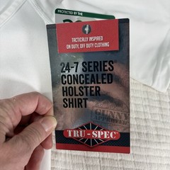 Tru Spec Concealed Holster Carry Shirt Mens Medium White Tactical Compression