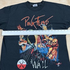 Vintage Pink Floyd The Wall Tee Shirt Yazbek Large Rock Death Double Sided