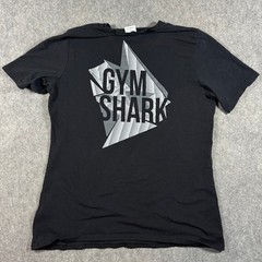 Gymshark T-Shirt Men XL Black GMST4546 Graphic Back Logo Athletic Stretch Tee