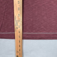 Carbon 2 Cobalt V-Neck Shirt Mens XL Burgundy Slub Knit Long Sleeve 144552