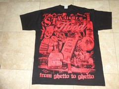 Black Straight Out of the HOOD Ghetto Heavy Cotton T Shirt Adult 2XL Big & Tall