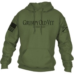 Grunt Style Grumpy Old Vet Pullover Hoodie – Green