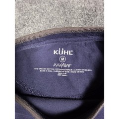 Kuhl Wildfibre Shirt Mens Medium Blue Long Sleeve Organic Cotton Zipper Pocket