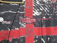 Vintage Mecca Shirt Short Sleeve Mens Medium Button Down Check Red Black AOP NWT