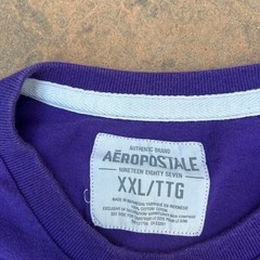 Aeropostale Vintage Y2K Graphic Logo T-Shirt Purple XXL