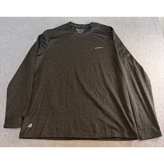 Eddie Bauer Mens XL Gray FreeDry Motion Long Sleeve Performance Outdoor Shirt