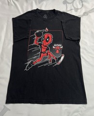 Original Rufnek Deadpool Jumpman Parody T-Shirt Men’s LG Black Bulls Streetwear