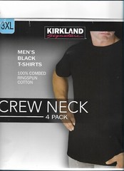 4-PC Kirkland Men’s Crew Neck Tee Tagless Comfort Cotton Size 3XL Vietnam RARE