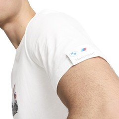 PUMA Bmw M Motorsport Car 2 Graphic Crew Neck Short Sleeve T-Shirt Mens White Ca