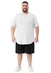 Mens Longline Gym Muscle Bodybuilding Tshirts Hipster Reflective Line Scallop…