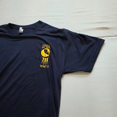 American Apparel AFGE District 12 Union T-Shirt Twelve Strong Navy Blue Large