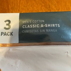 Gildan Men’s Size S 34-36” Classic A-Shirts Ribbed Cotton Tag Free 3 pack NWT