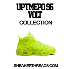 Shirt To Match Air More Uptempo 96 Volt Neon Yellow -ST Logo Sneaker Tee