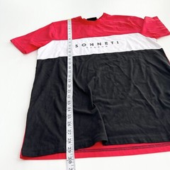 New SONNETI LONDON Men’s Capri Short Sleeve Tee T-Shirt Color Block Logo (M, L)