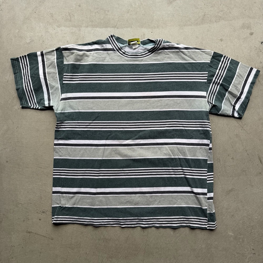 Vintage 90s Phillipe Marcel IZ IT UP Mens XL Shirt Striped Surf USA Made