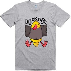 Funny T Shirt Duck Tape Print Regular Fit 100% Cotton Tee