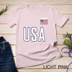 USA Flag Hockey Cool Pocket Equipment Top Gift Unisex T-shirt