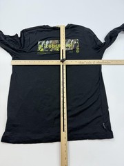 Icebreaker Shirt Mens Medium Black 150 Merino Wool Long Sleeve Graphic Tee
