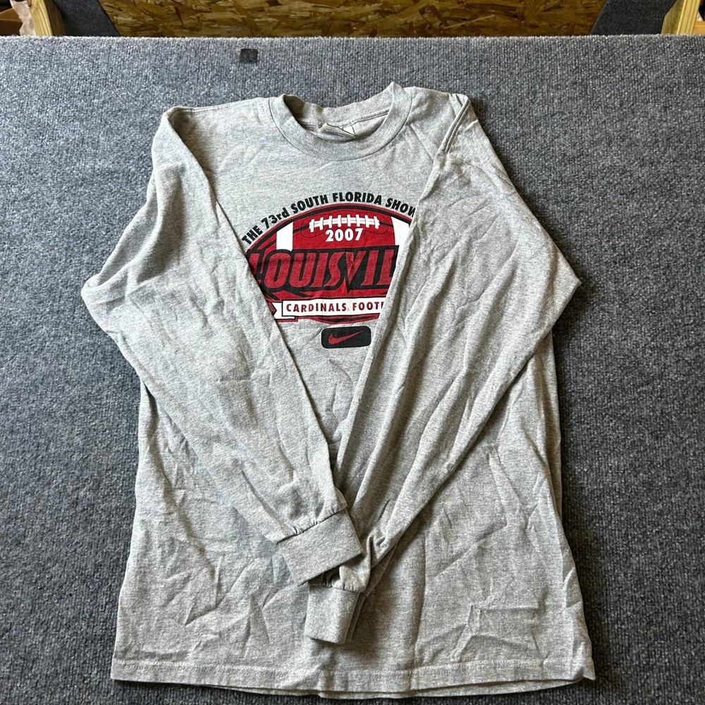 Nike T-Shirt Mens Size M Grey Louisville Cardinals 2007 South Florida Showdown