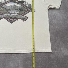 Vintage Alaska Shirt Mens XL White Eagle Mountain Wildlife Delta Graphic Tee