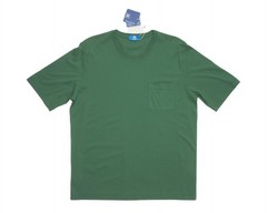 Kired by Kiton NWT $295 Paix Green Crepe Cotton Short Sleeve T-Shirt M (50 IT)