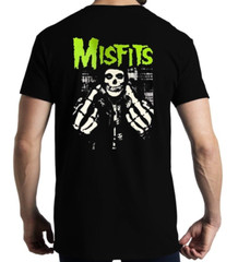 Misfits American Rock Band Men’s Double Design Black T-Shirts (Multiple Designs)