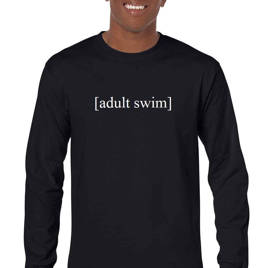 Adult Swim Cotton Long Sleeve Retro Shirt Cartoon Anime T-Shirt Gift S – 3XL
