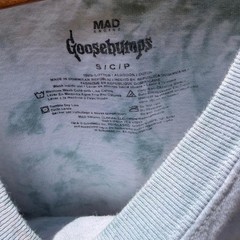 Mad Engine Goosebumps HorrorLand Graphic Tie-Dye Tee Mens S White Blue