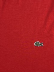Lacoste Short Sleeve T Shirt 100% Cotton Men’s Size 3 X Red