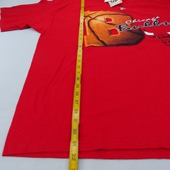 New VTG Lee Sport Chicago Bulls Red 90s Spell Out T-Shirt Sz XXL Logo