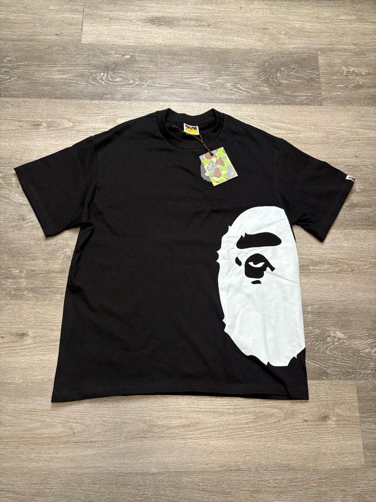 A Bathing Ape BAPE Men’s M Cotton Black Crew Neck Tee Graphic Print Logo