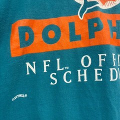 Vintage Miami Dolphins 1995 Official Schedule Nutmeg Lee Shirt 2XL 90s NFL