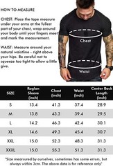 COOFANDY Men’s Muscle T-Shirt Pleated Raglan Sleeve Bodybuilding Large, Black