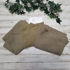Various Brands Army Green Plain T-Shirts Sz M (Check Measurements) 3pk