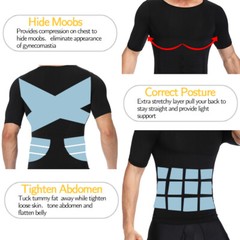 Men Compression Shirt Weight Loss Muscle T-Shirt Body Shaper Slimming Tank Tops