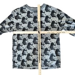Star Wars Stormtrooper Crew Neck Pattern Gray PJ Men’s Long Sleeve T-Shirt sz L