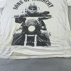 Sons of Anarchy Shirt Mens Extra Large White Biker Motorcycle TV Graphic Tee