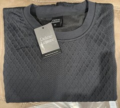 Deluxe Leisure Textured Shirt 3XL Grey Soft Fabric Crew Neck