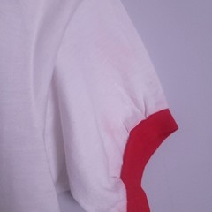 Vintage Cheaters Cabaret Gentleman Club Stripper Ringer T-Shirt Large White Red