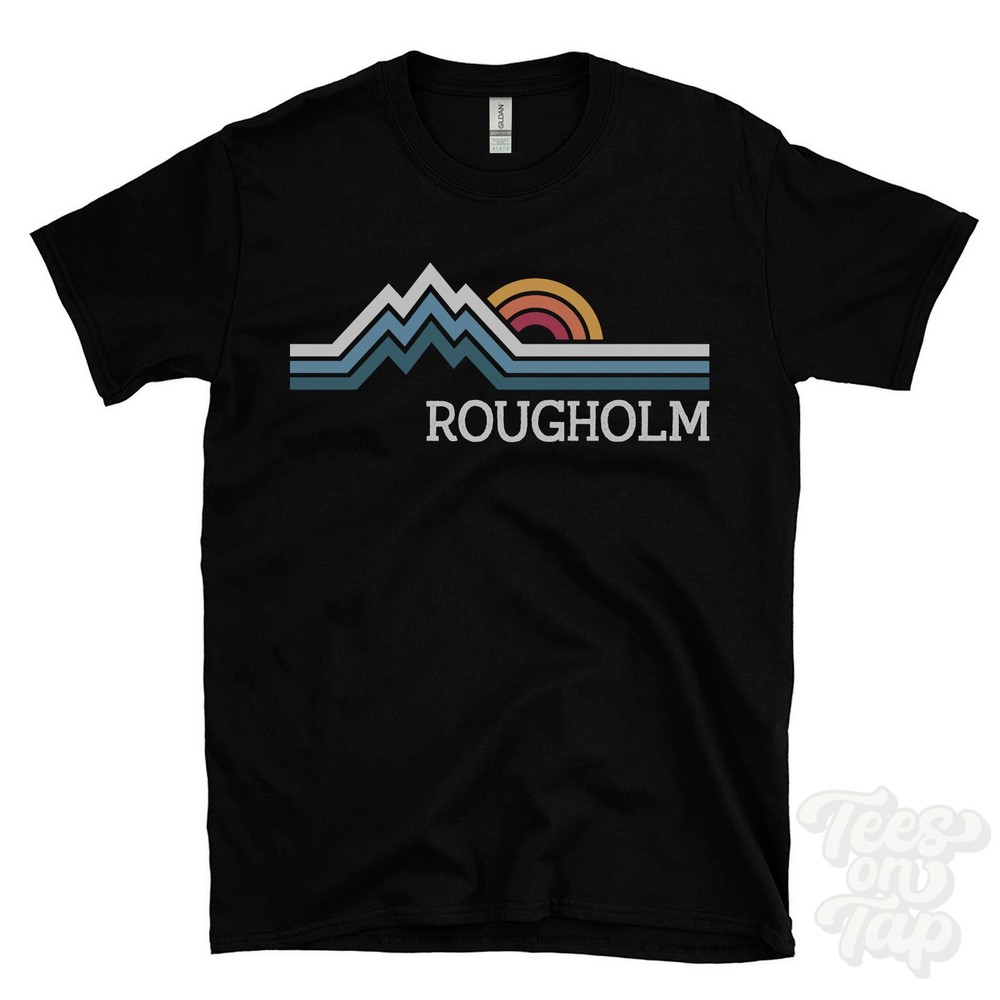 ROUGHOLM RETRO LOGO PARODY T-SHIRT gressenhall breckland district norfolk