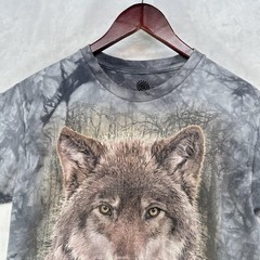 The Mountain Shirt Mens Medium Gray Wolf Graphic Sedona Arizona Tie Dye Tee