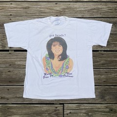 Vtg 90s Monica Lewinsky Mardi Gras T-Shirt Sz XL Political Comedy Fashion Victim