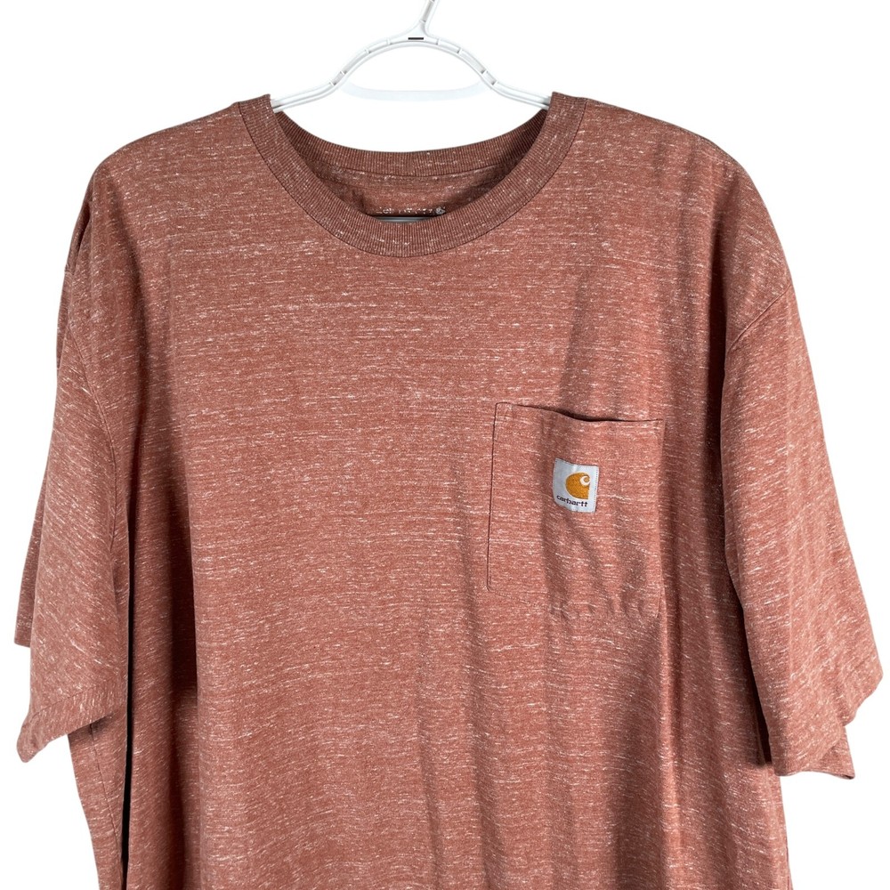 Carhartt Mens Loose Fit Pocket T Shirt XL Red Cotton Blend Stretch S/S *read