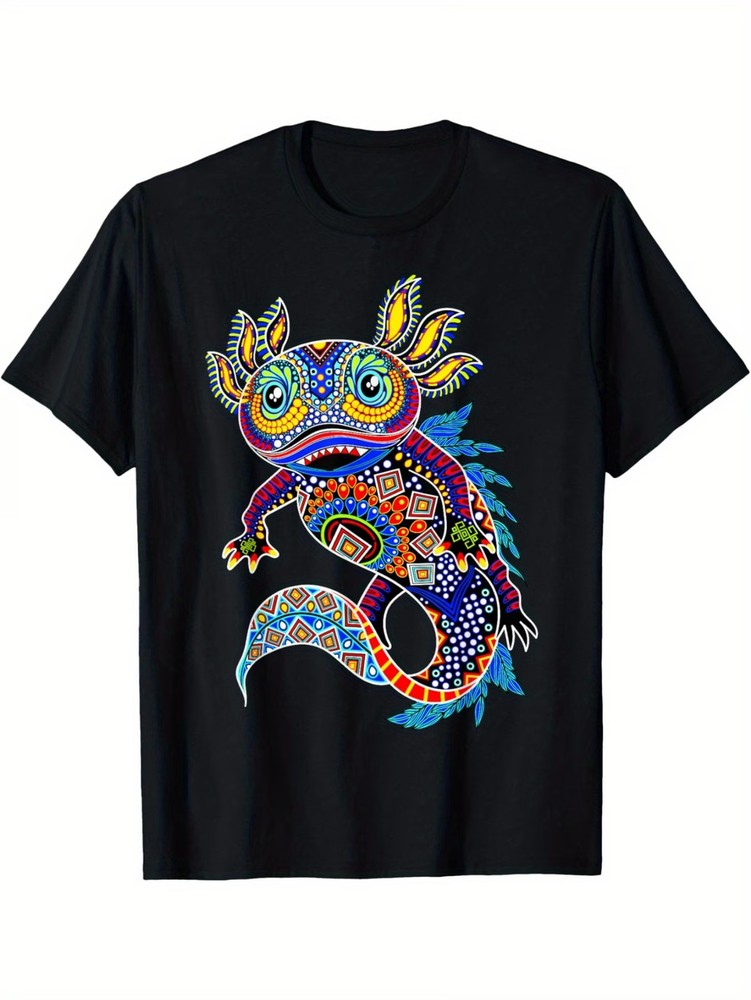 Axolotl Art Aztec Mexican Salamander Mexico Cinco De Mayo T-Shirt